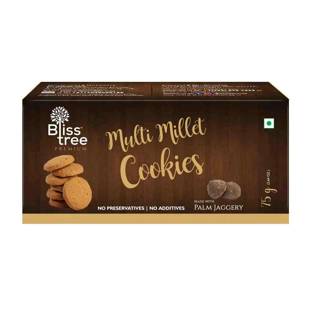 Blisstree Multi Millet Palm Jaggery Cookies - 75g